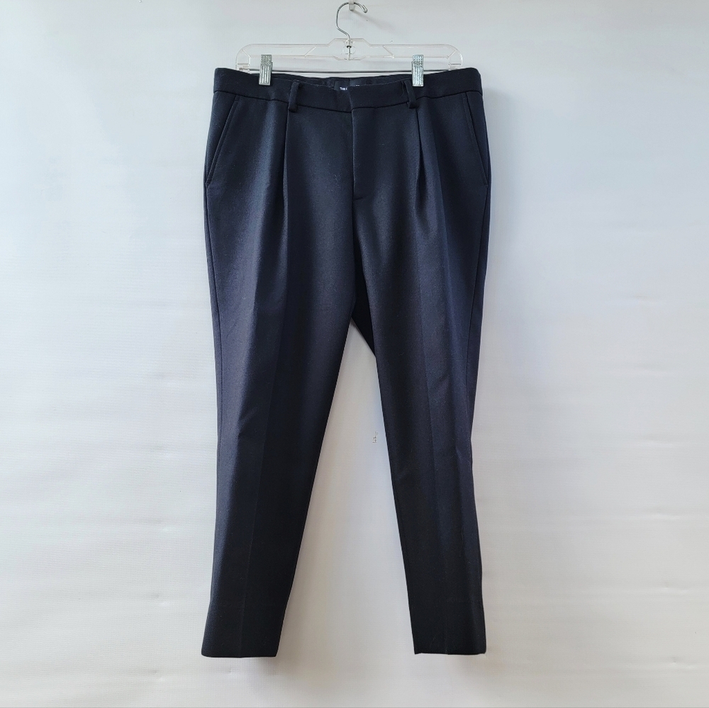 The Kooples Paris Black Wool Tapered Pants Womens Size 12 Minimalist Menswear